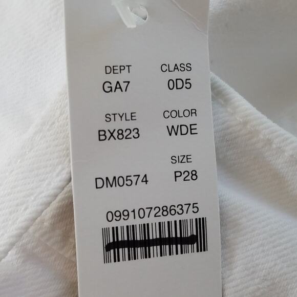 J. Crew‎ Petite Full Length Slim Wide Leg Jeans Size 28P White Raw Hem NWT BX823 - Picture 8 of 8